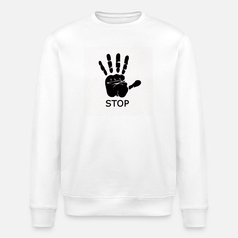 stop - Stanley/Stella ROLLER Unisex Organic Sweatshirt - white