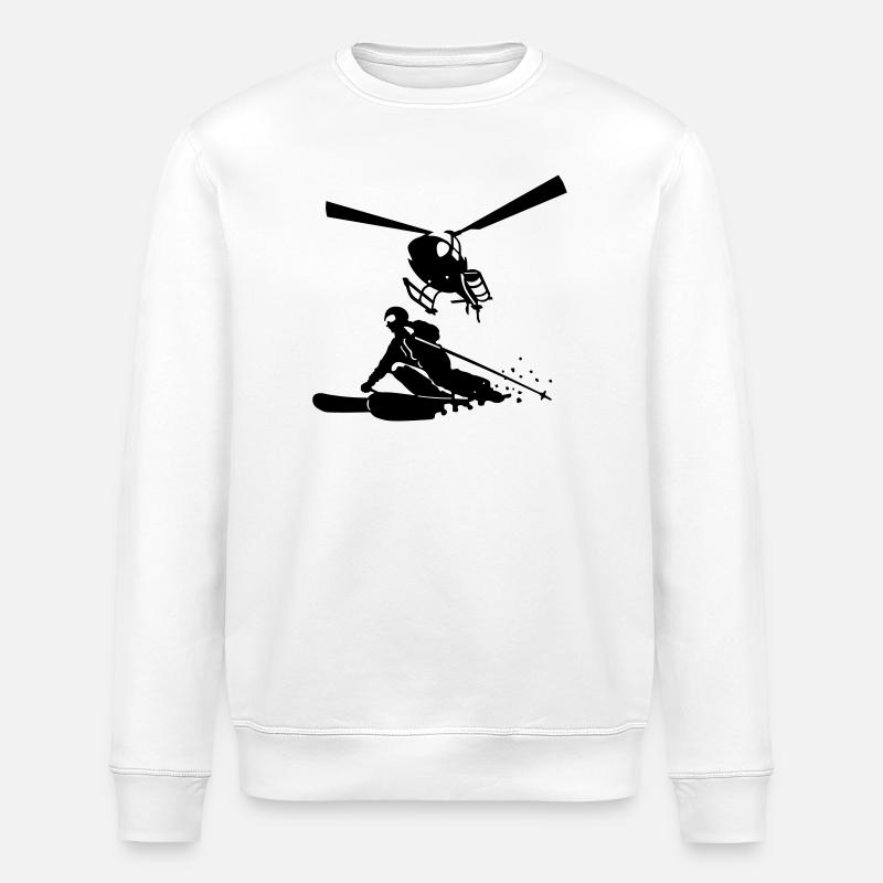 Heliskiing - Sweat bio ROLLER Stanley/Stella Unisexe - blanc