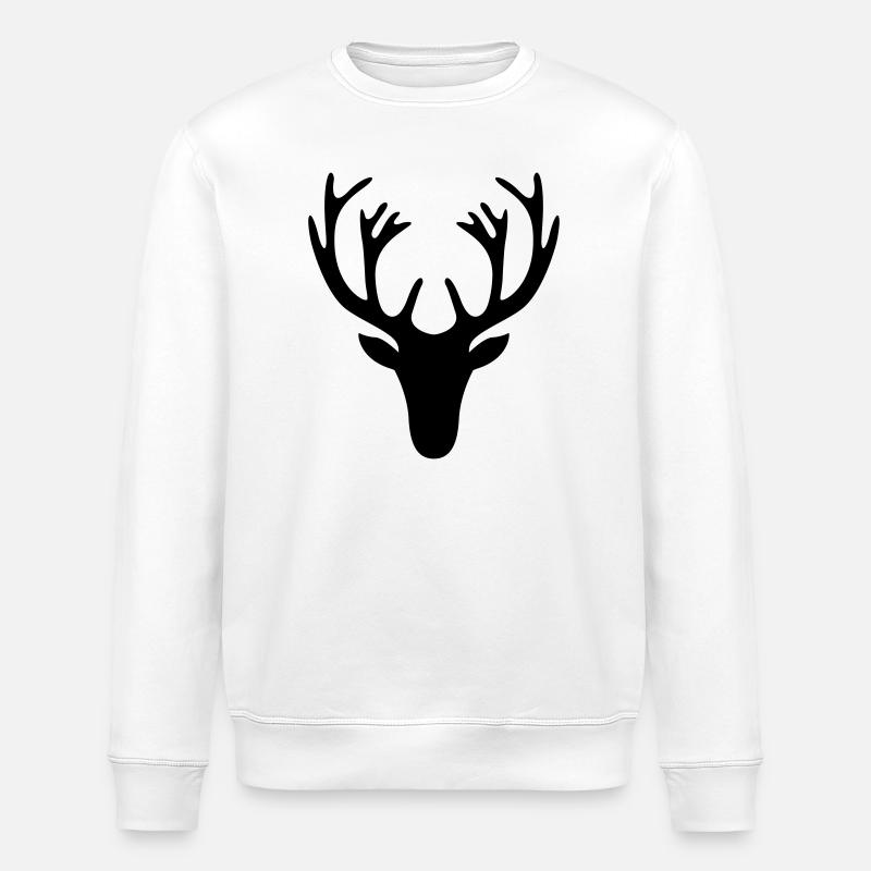 Hirschgeweih - Stanley/Stella Unisex Bio-Sweatshirt ROLLER - Weiß