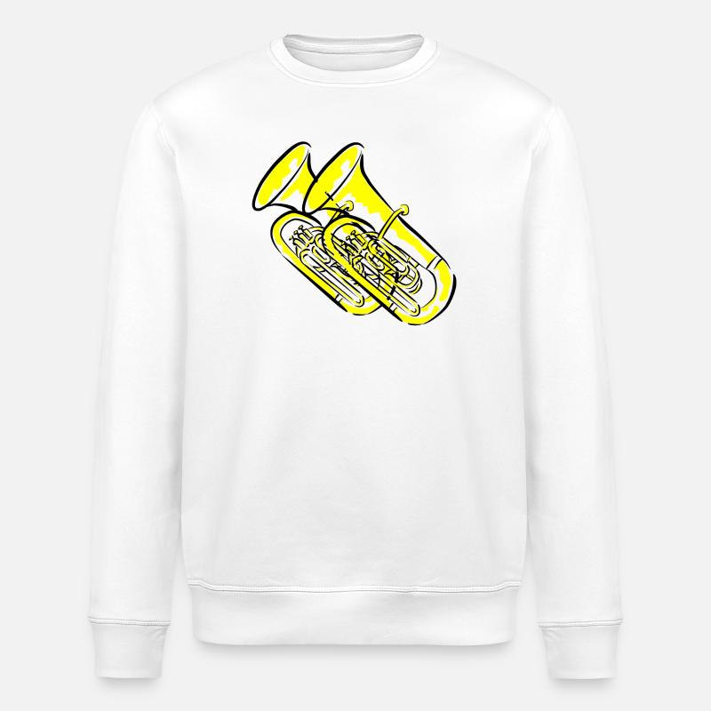 Tuba Blasmusiker - Stanley/Stella Unisex Bio-Sweatshirt ROLLER - Weiß