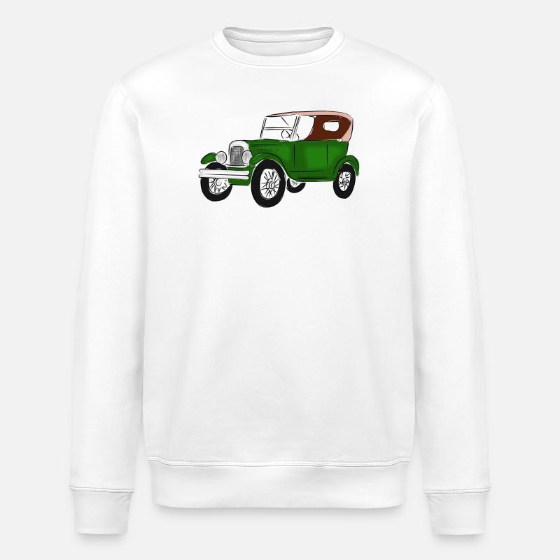 Oldtimerfarbenfroh, - Stanley/Stella Unisex Bio-Sweatshirt ROLLER - Weiß