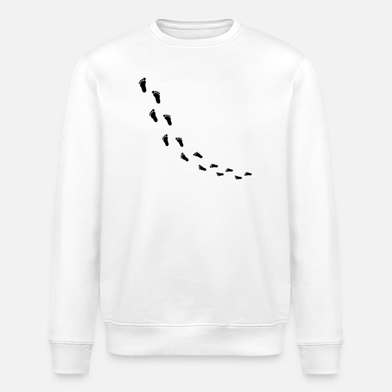 fussabdruecke_kommt - Stanley/Stella Unisex Bio-Sweatshirt ROLLER - Weiß