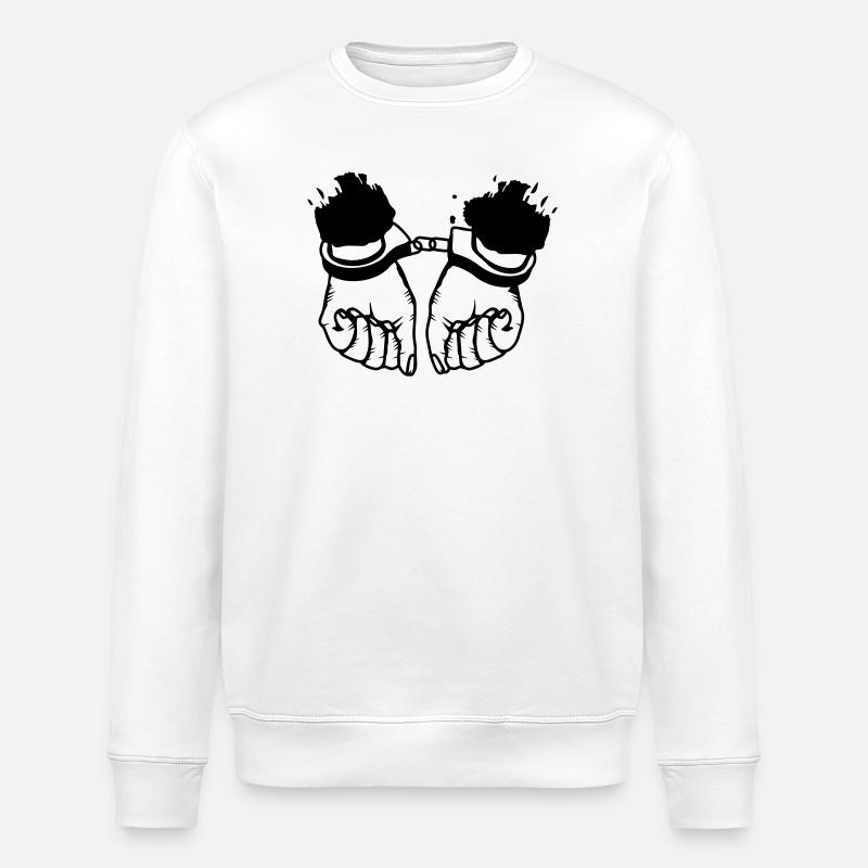 Les mains et les menottes - Sweat bio ROLLER Stanley/Stella Unisexe - blanc
