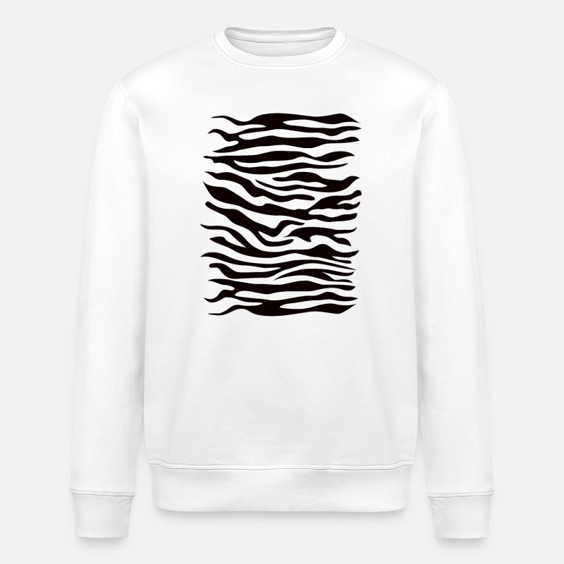 Zebra Muster schwarz - Stanley/Stella Unisex Bio-Sweatshirt ROLLER - Weiß