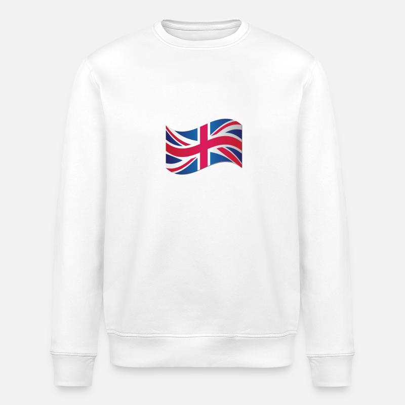 Illustration du drapeau de l’Union Jack - Sweat bio ROLLER Stanley/Stella Unisexe - blanc