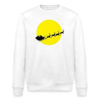 frohes_fest_weihnachtsmann - Stanley/Stella Unisex Bio-Sweatshirt ROLLER - Weiß - Vorne - Nik (191cm)