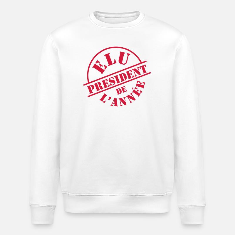 Président de l'année - Sweat bio ROLLER Stanley/Stella Unisexe - blanc