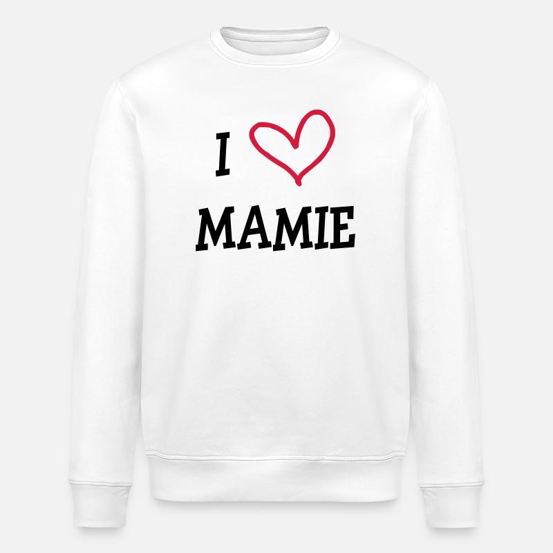 I Love GrandMa - Stanley/Stella Unisex Bio-Sweatshirt ROLLER - Weiß