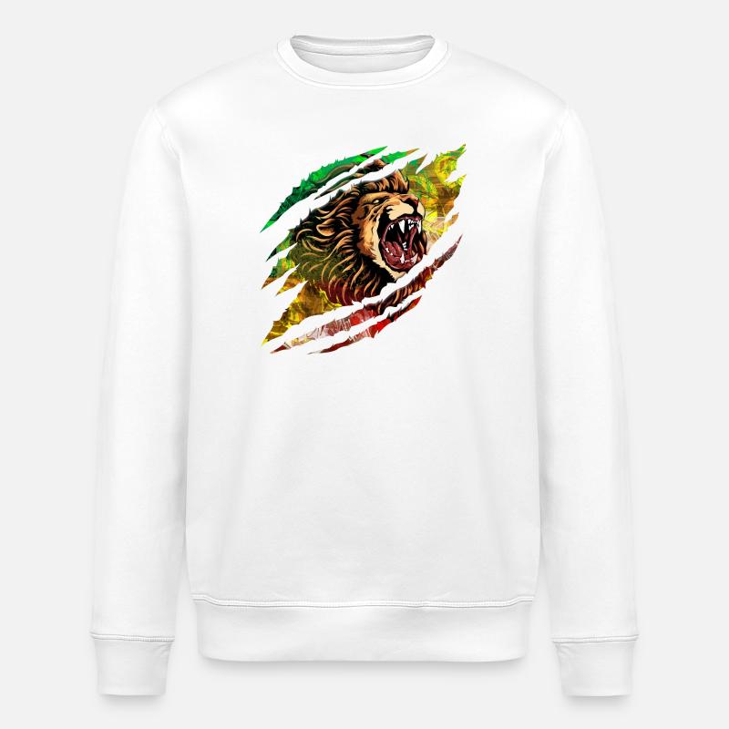 Löwensturm Farbexplosion - Stanley/Stella Unisex Bio-Sweatshirt ROLLER - Weiß