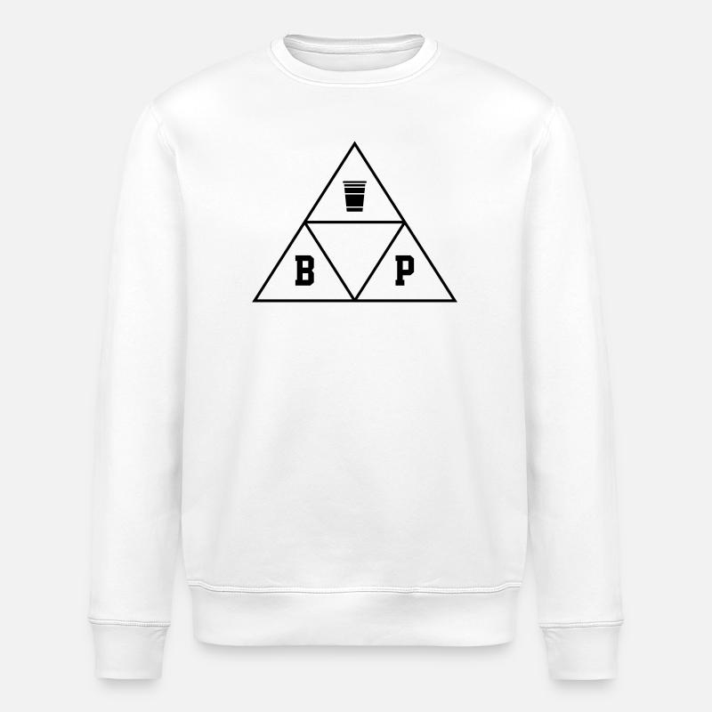 Beer Pong triangle-eck-eck - Sweat bio ROLLER Stanley/Stella Unisexe - blanc