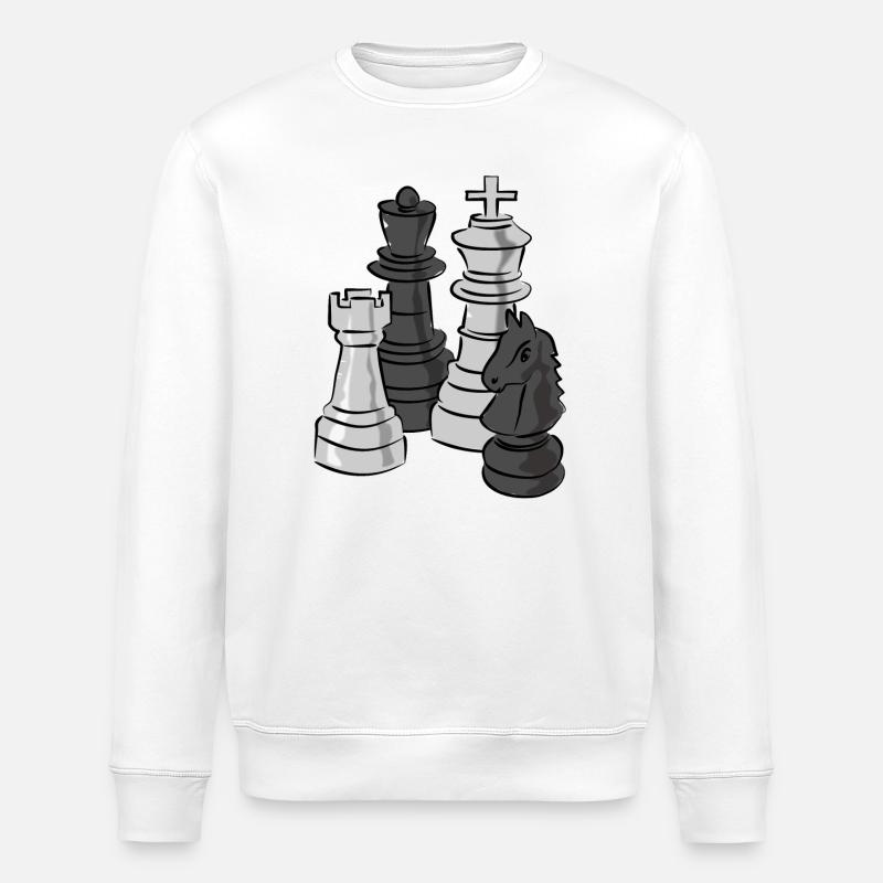 schach spiel sport - Stanley/Stella Unisex Bio-Sweatshirt ROLLER - Weiß
