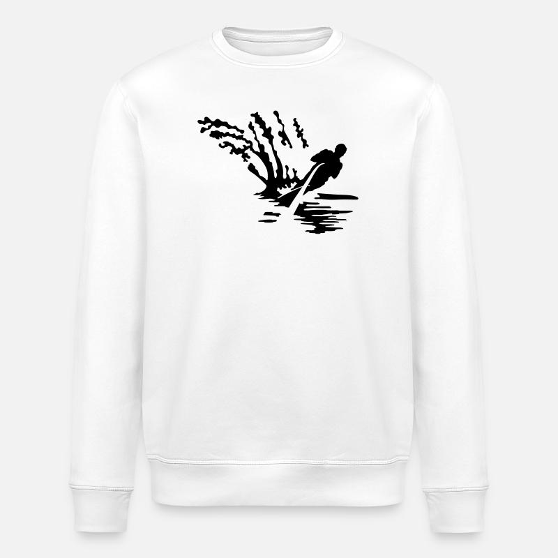 water ski - Stanley/Stella ROLLER Unisex Organic Sweatshirt - white
