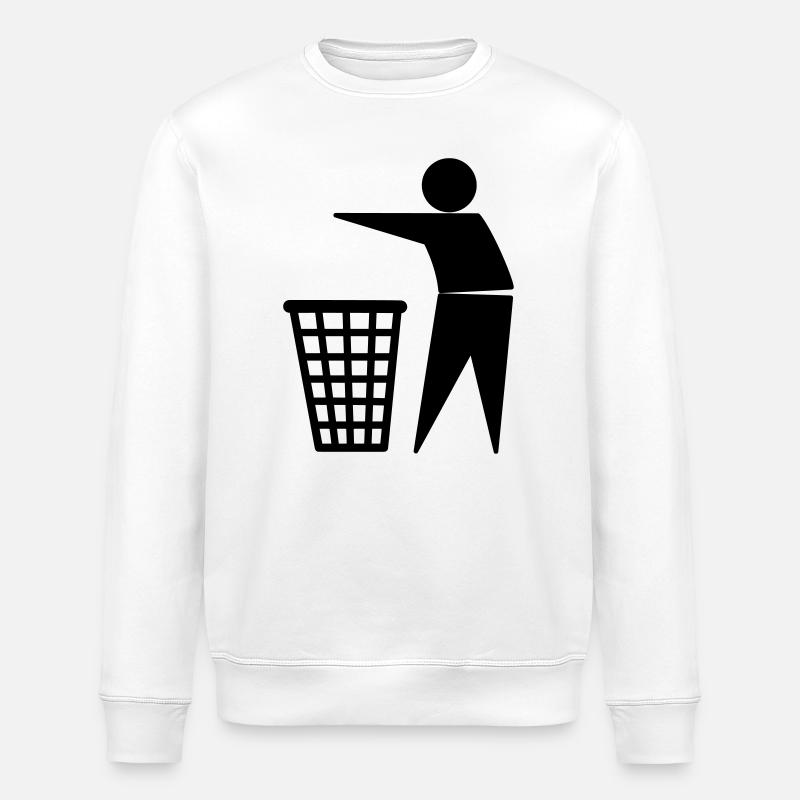 Trash / Garbage - Stanley/Stella ROLLER Unisex Organic Sweatshirt - white