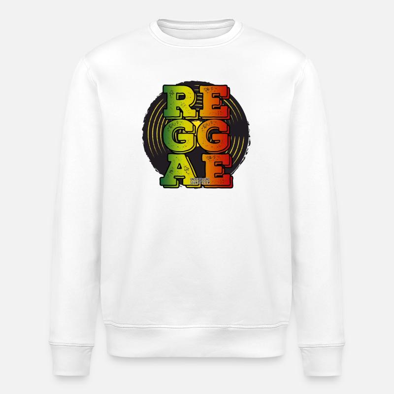 Reggae Neonfarben Logo - Stanley/Stella Unisex Bio-Sweatshirt ROLLER - Weiß