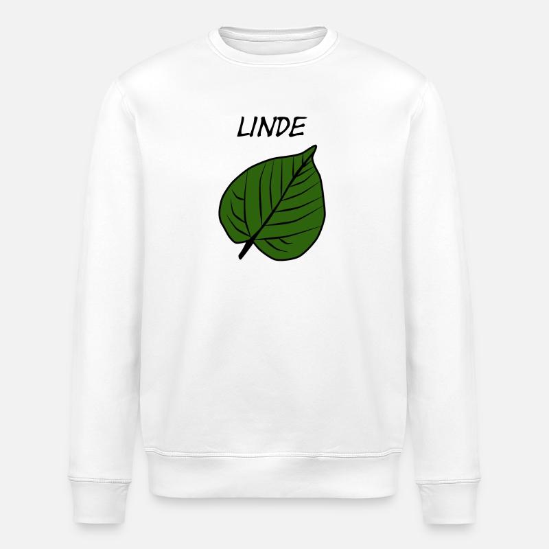 Motif de feuille verte nature design - Sweat bio ROLLER Stanley/Stella Unisexe - blanc