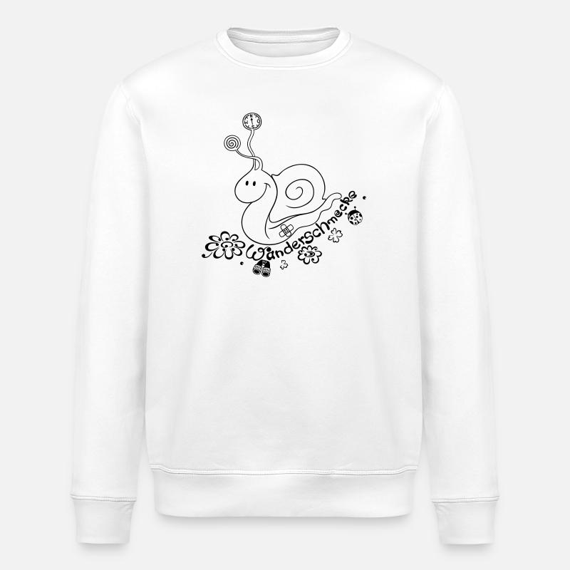Wandern, Schnecke, hiking, snail - Stanley/Stella Unisex Bio-Sweatshirt ROLLER - Weiß