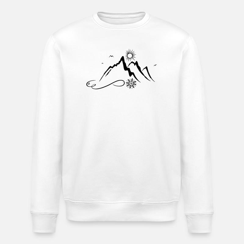 Berg, Wandern, Bergsteigen, hiking, mountain - Stanley/Stella Unisex Bio-Sweatshirt ROLLER - Weiß