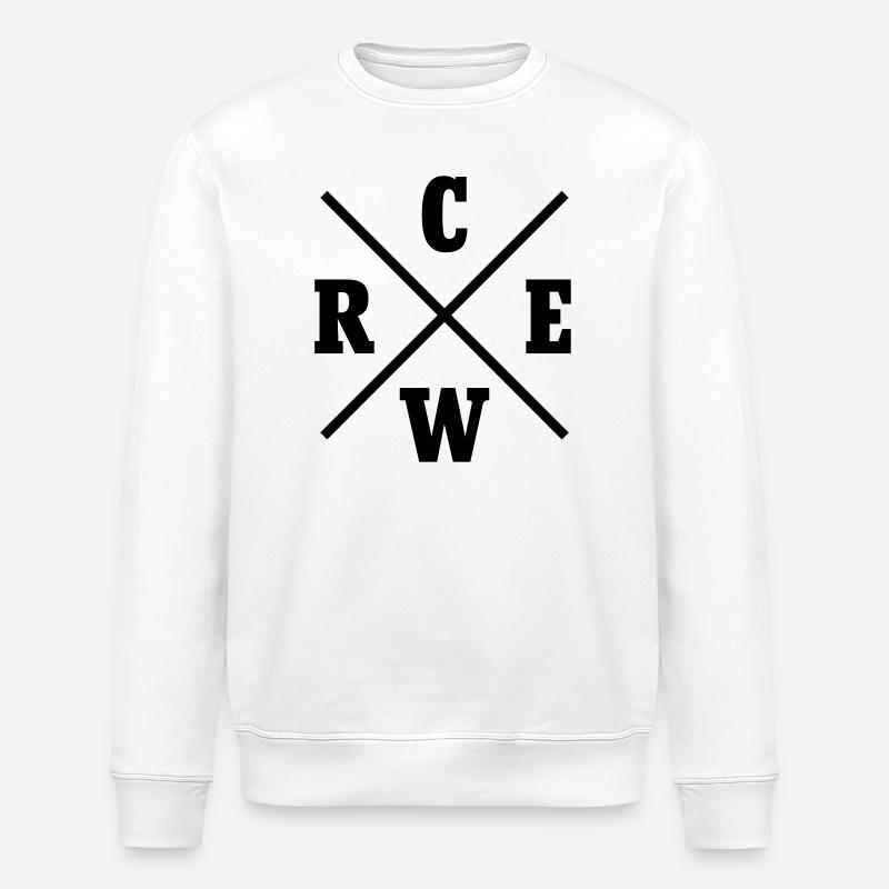 Crew Cross - Stanley/Stella ROLLER Unisex Organic Sweatshirt - white