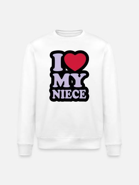 I love my niece - Stanley/Stella ROLLER Unisex Organic Sweatshirt - white