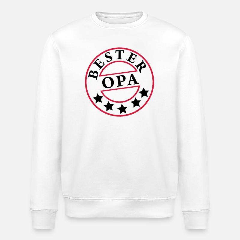 „Bester Opa“ - Stanley/Stella Unisex Bio-Sweatshirt ROLLER - Weiß