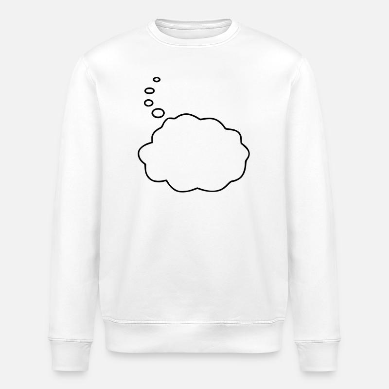 Speech Bubble / Thought Bubble - Stanley/Stella ROLLER Unisex Organic Sweatshirt - white
