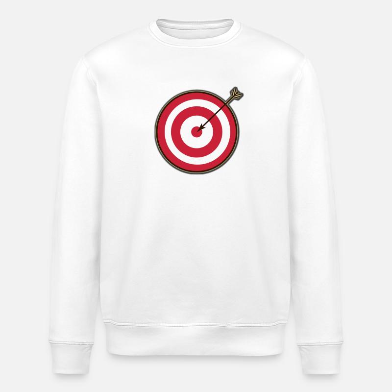 Zielscheibe Pfeil Treffer - Stanley/Stella Unisex Bio-Sweatshirt ROLLER - Weiß