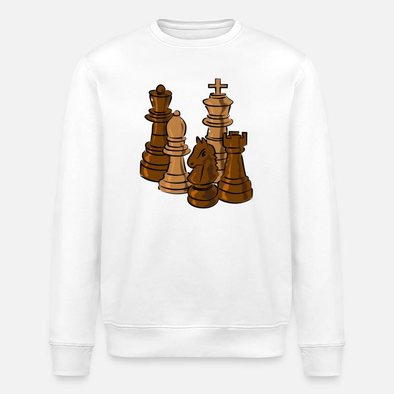 chess - Stanley/Stella ROLLER Unisex Organic Sweatshirt - white