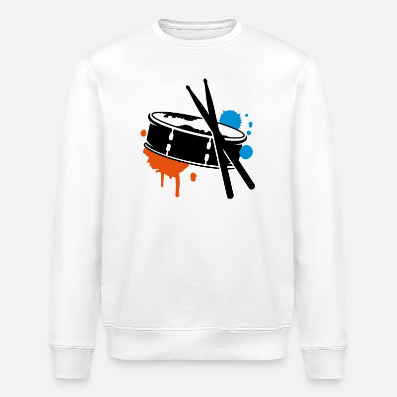 Trommel und Sticks - Stanley/Stella Unisex Bio-Sweatshirt ROLLER - Weiß