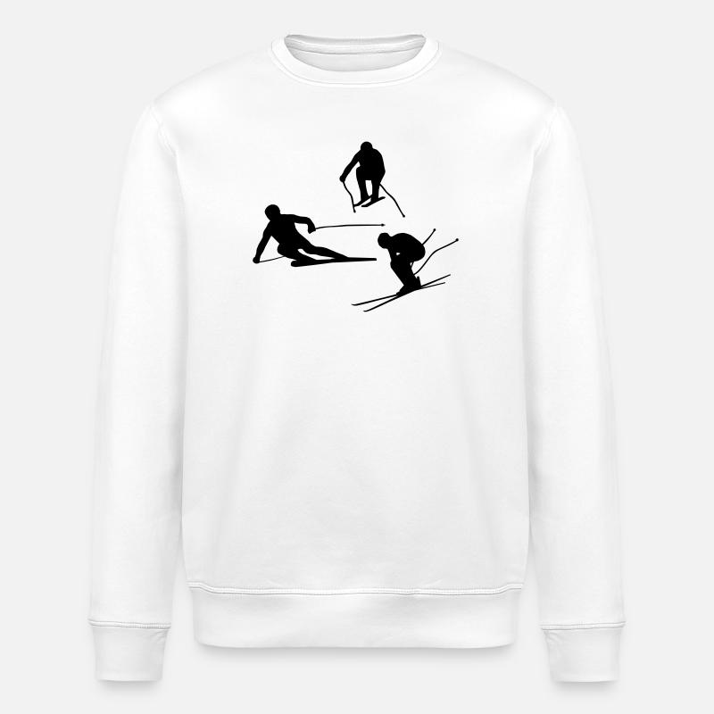 Skifahrer - Stanley/Stella Unisex Bio-Sweatshirt ROLLER - Weiß