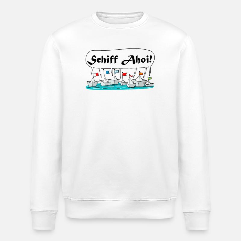 Schiff Ahoi Bootparade - Stanley/Stella Unisex Bio-Sweatshirt ROLLER - Weiß