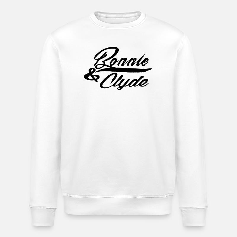 bonnie and clyde - Stanley/Stella ROLLER Unisex Organic Sweatshirt - white