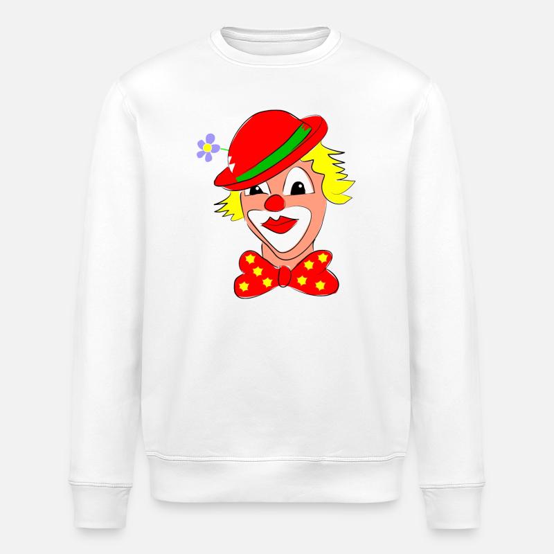 clown karnawał śmieszne - Ekologiczna bluza typu unisex Stanley/Stella ROLLER - biały