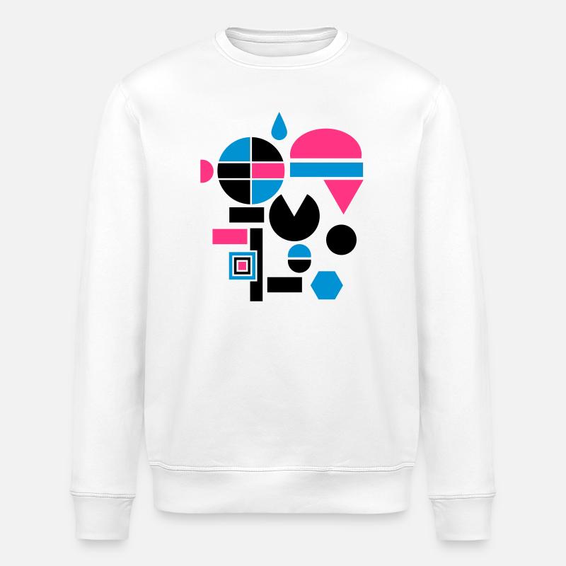 Différentes formes géométriques - Sweat bio ROLLER Stanley/Stella Unisexe - blanc