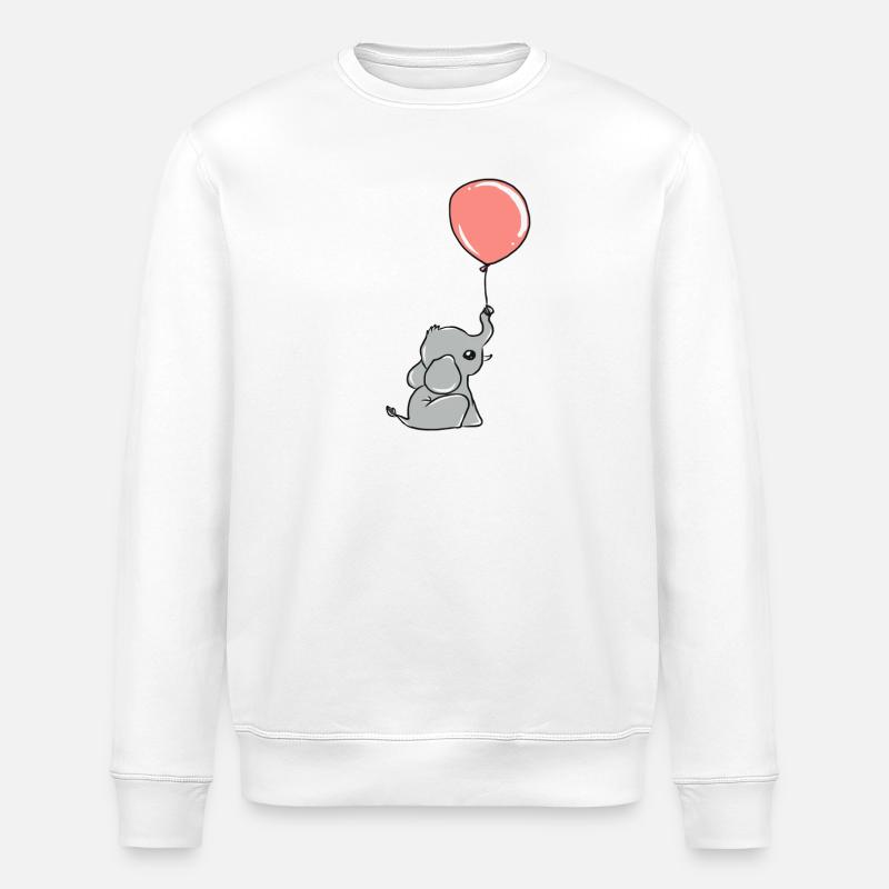 Kleiner Elefant - Stanley/Stella Unisex Bio-Sweatshirt ROLLER - Weiß