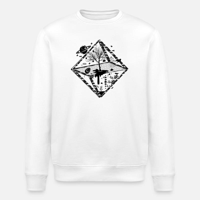 A surrealistic object - Stanley/Stella ROLLER Unisex Organic Sweatshirt - white