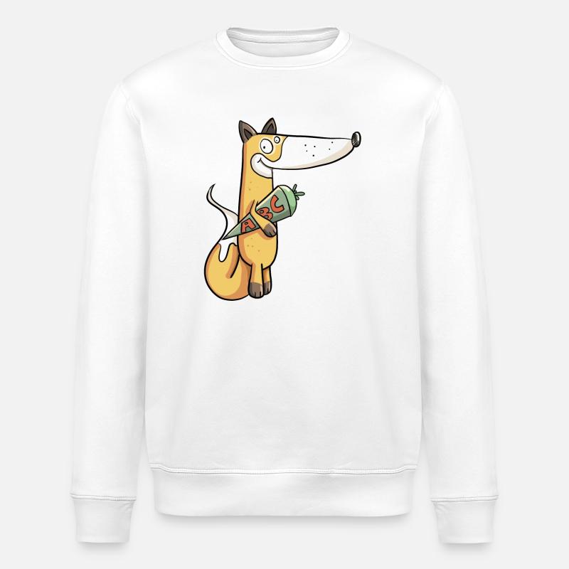 Schulkind Fuchs I Einschulung Erstklässler - Stanley/Stella Unisex Bio-Sweatshirt ROLLER - Weiß