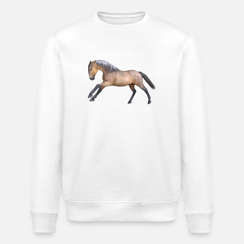 Conception énergique du cheval de galop - Sweat bio ROLLER Stanley/Stella Unisexe - blanc
