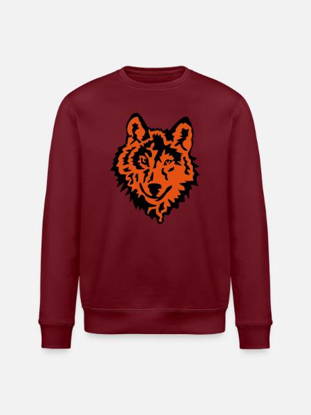 wolf - Stanley/Stella ROLLER Unisex Organic Sweatshirt - white