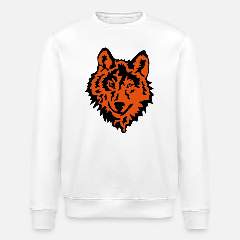 wolf raubtier natur - Stanley/Stella Unisex Bio-Sweatshirt ROLLER - Weiß