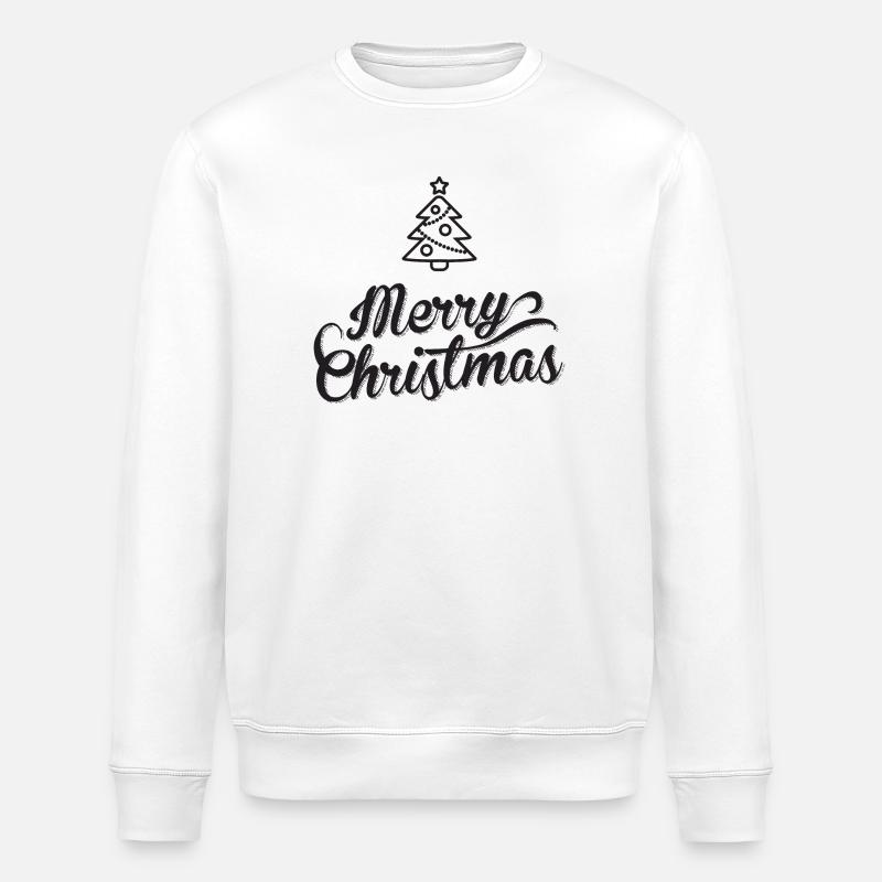 Frohe, frohe Weihnachten - Stanley/Stella Unisex Bio-Sweatshirt ROLLER - Weiß