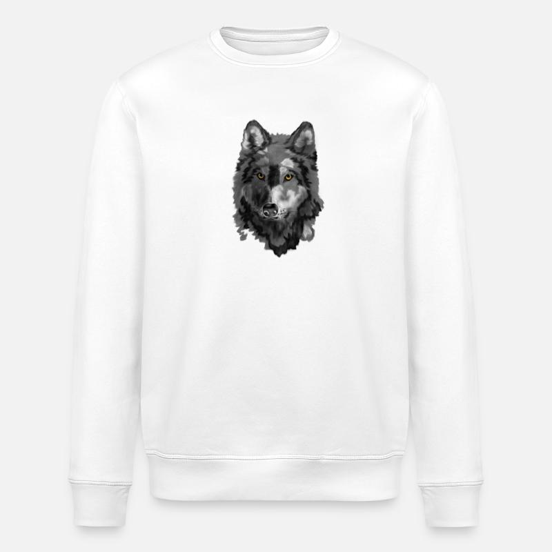 Wolf - Stanley/Stella Unisex Bio-Sweatshirt ROLLER - Weiß