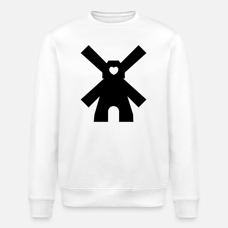 windmill - Stanley/Stella ROLLER Unisex Organic Sweatshirt - white