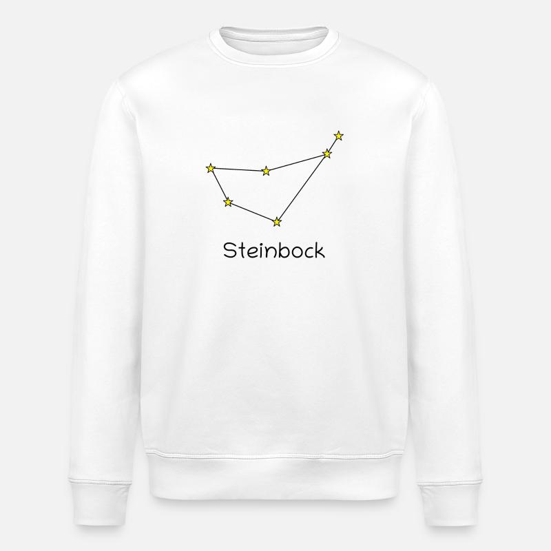 Sternzeichen Steinbock - Stanley/Stella Unisex Bio-Sweatshirt ROLLER - Weiß
