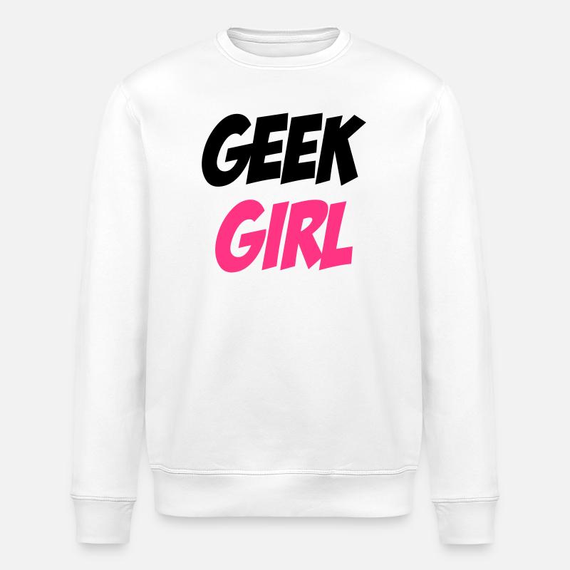 Geek Girl - Stanley/Stella Unisex Bio-Sweatshirt ROLLER - Weiß