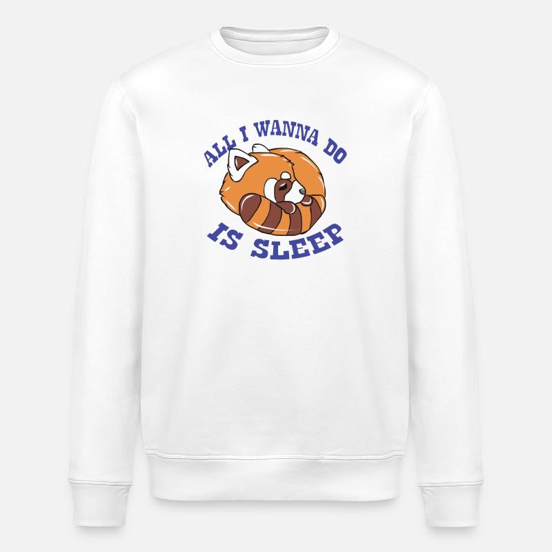 Panda rouge - Sweat bio ROLLER Stanley/Stella Unisexe - blanc