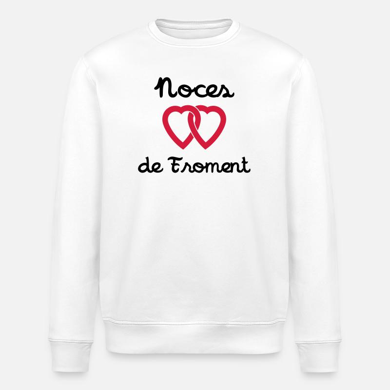 Noces de Froment - Sweat bio ROLLER Stanley/Stella Unisexe - blanc
