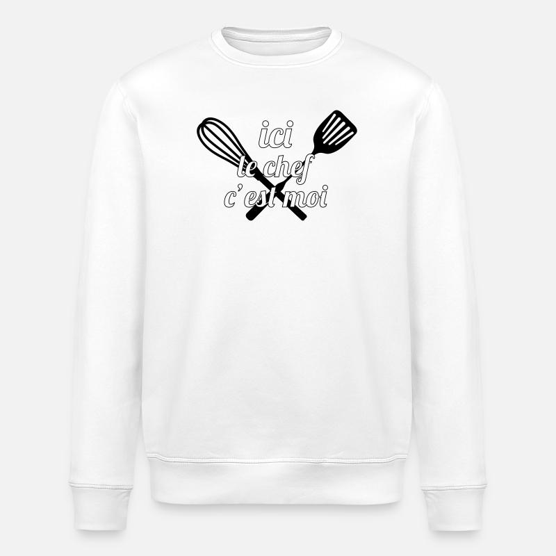 Ici le Chef, c'est moi ! - Stanley/Stella ROLLER Unisex Organic Sweatshirt - white