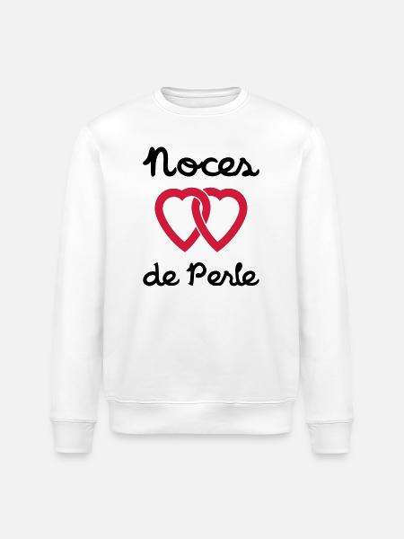 Noces de Perle - Sweat bio ROLLER Stanley/Stella Unisexe - blanc