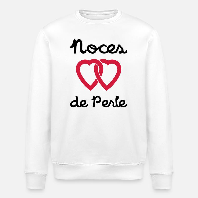 Noces de Perle - Sweat bio ROLLER Stanley/Stella Unisexe - blanc