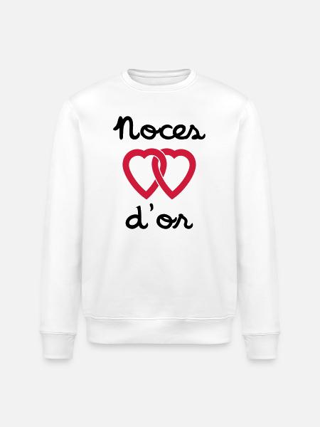 Noces d'or - Sweat bio ROLLER Stanley/Stella Unisexe - blanc